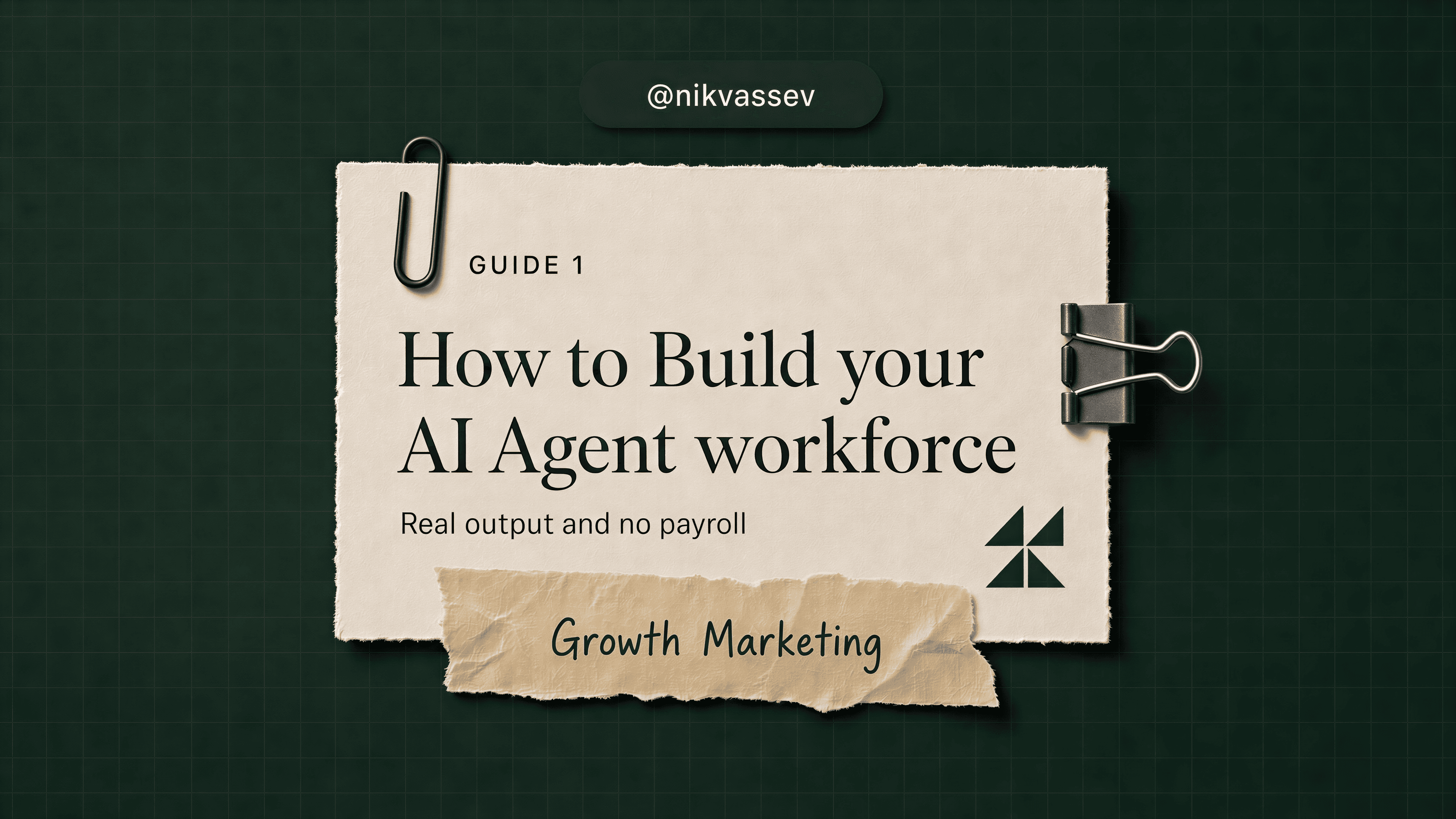 Guide cover: How to build your AI Agent workforce